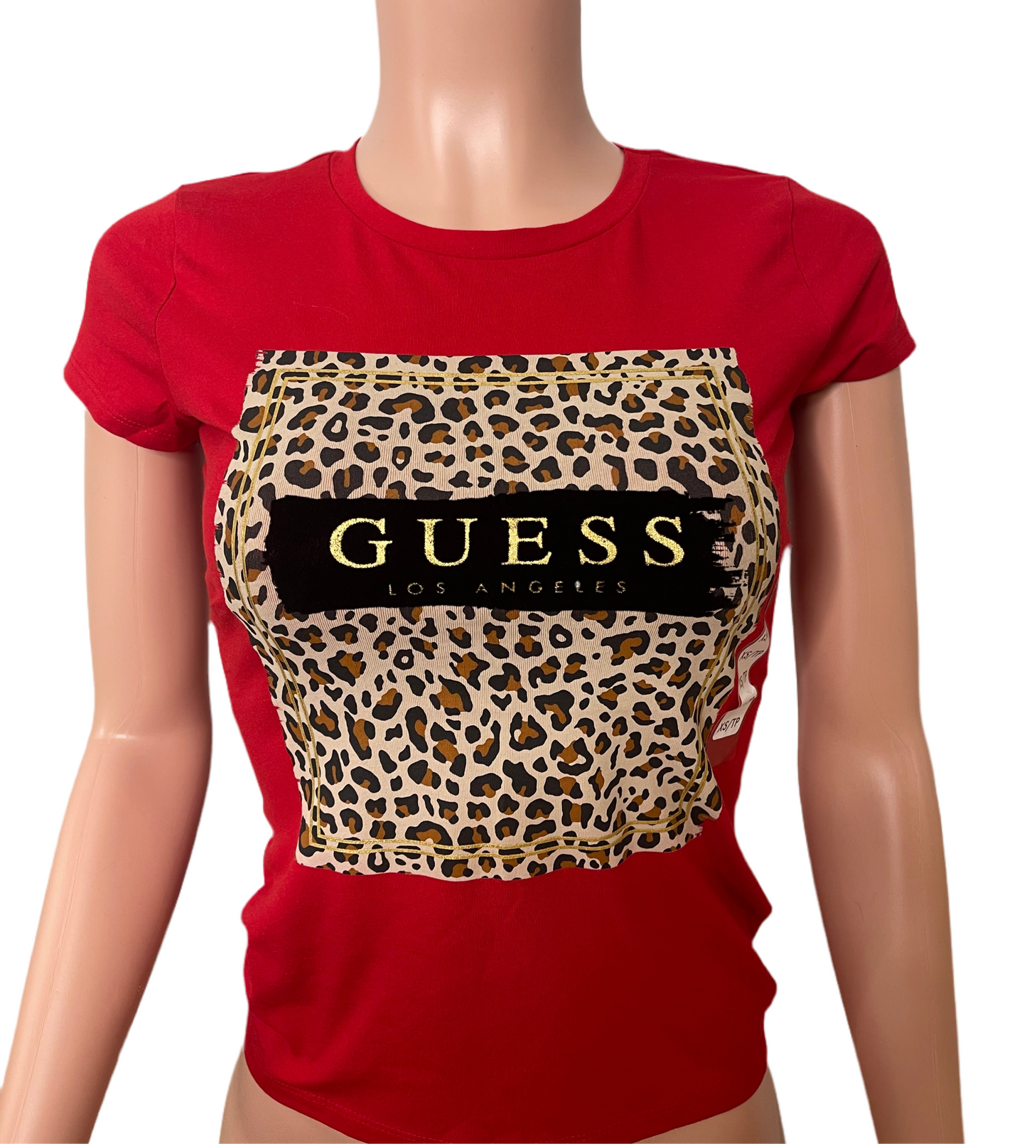 Guess Rhy Logo Tee- Varsity Red