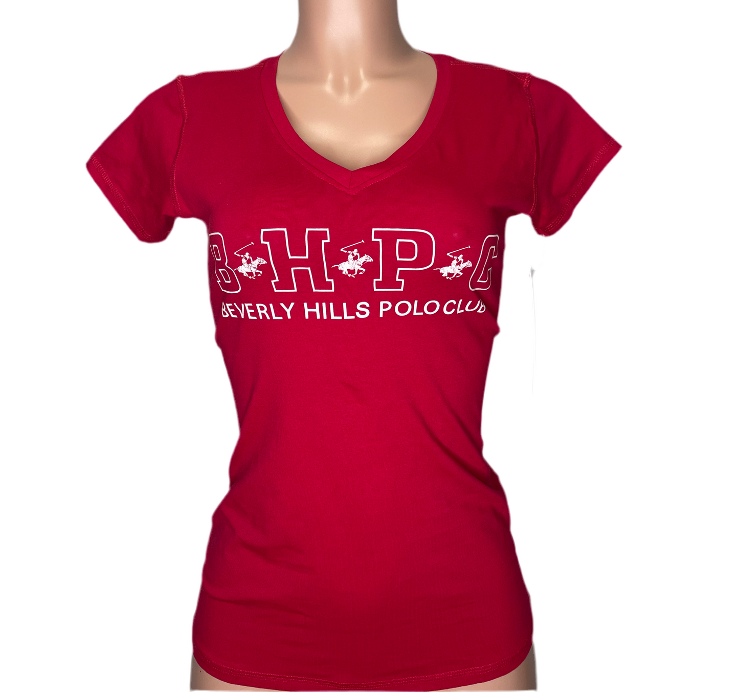 Beverly Hills Polo Club shirt- Red/White