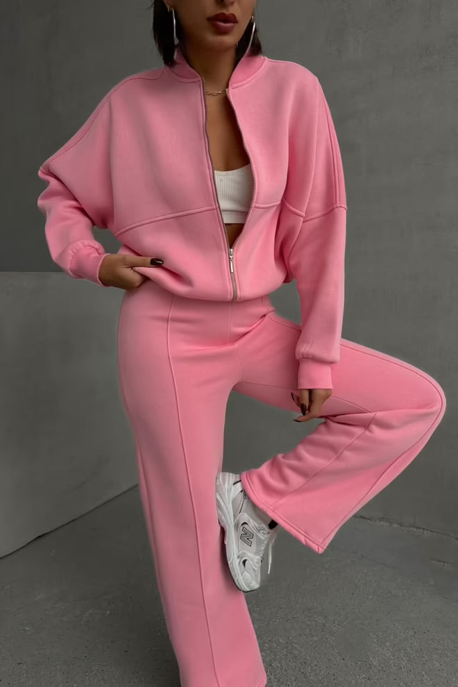 Raised Three Thread Tracksuit Gts018 - - Pink