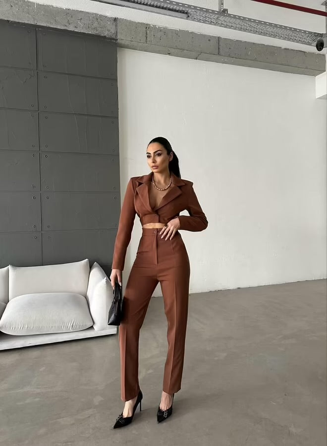 Jacket Suit Look Overalls Bitter Brown